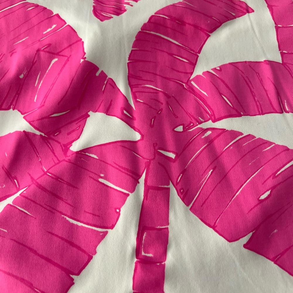 💗🏝️MAHI GOLD Pink and White Palm Dress Large - Picture 5 of 5